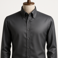Charcoal grey silk shirt