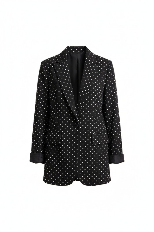 Polka Dot Blazer & Trousers Set