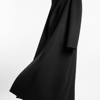 Long Coat in Black - 45 Degree Angle