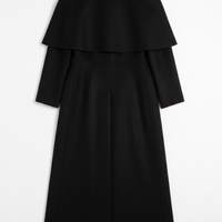 Long Coat in Black - Back View