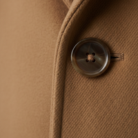 Long Coat in Camel Brown - Fabric Detail