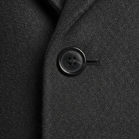 Long Coat in Dark Gray - Fabric Detail