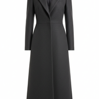 Long Coat in Dark Gray - Front View