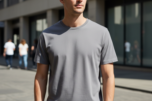 Grey Minimal Plain Tee