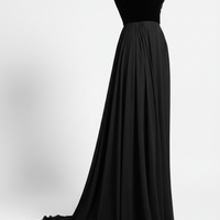 Evening Dress in Classic Black - 45 Degree Angle