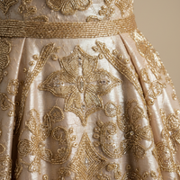 Evening Dress in Champagne Gold - Fabric Detail