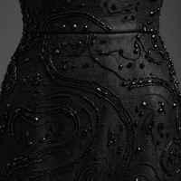 Evening Dress in Classic Black - Fabric Detail
