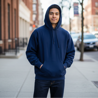 Navy Blue Pullover Hoodie