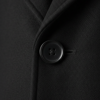 Long Coat in Black - Fabric Detail